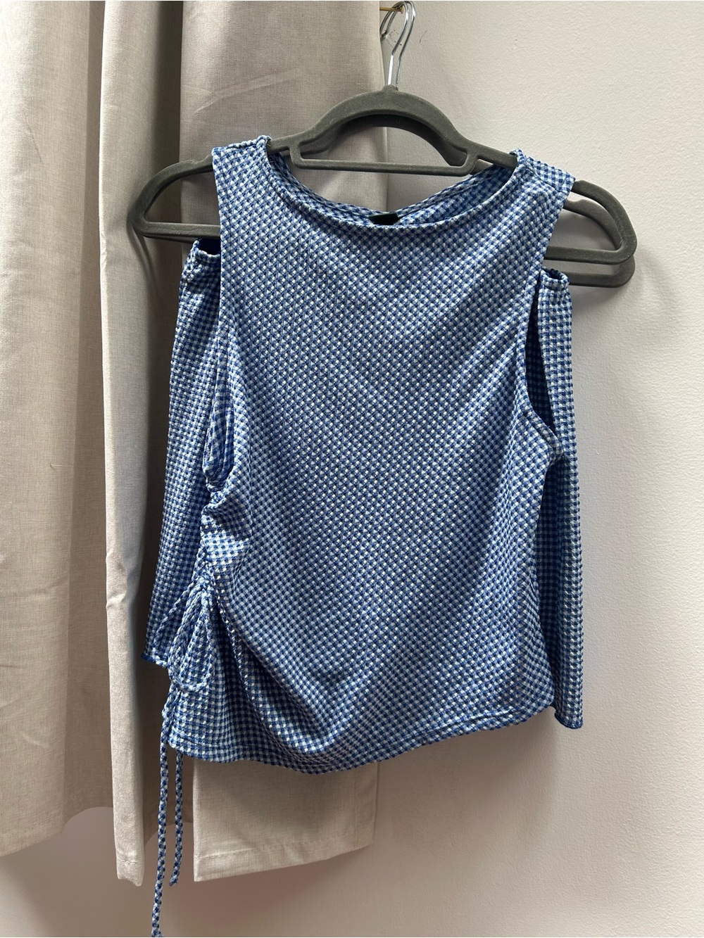 Cute blue gingham tank + skirt set